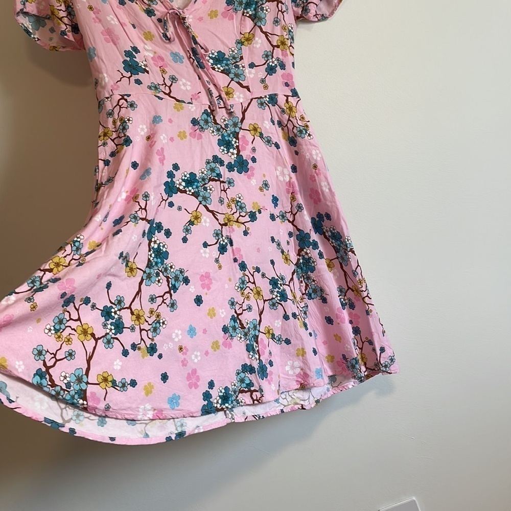 Midnight Hour Dress Bundle SM Pink Blue Ribbed Skater Ditsy Floral Mini Whimsi - Picture 6 of 15